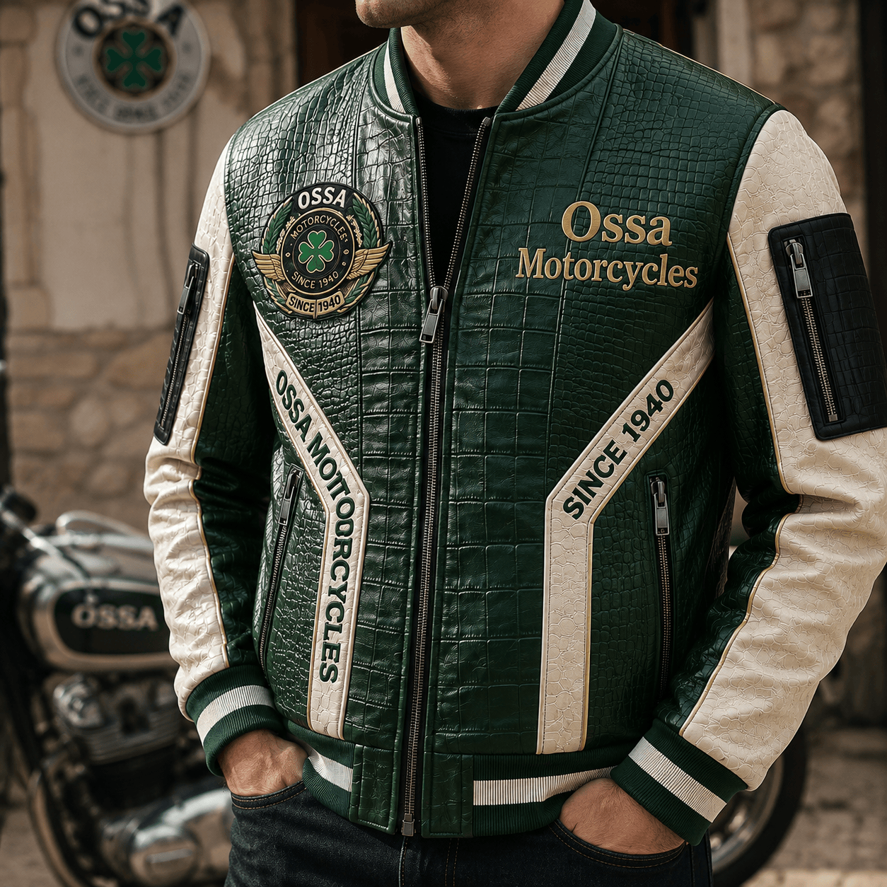 Premium OSS Leather Zipper Jacket TNSM