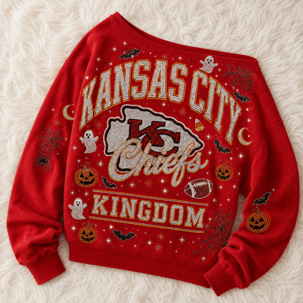 KCC 3D SHOULDER RHINESTONE SWEATSHIRT DNBN