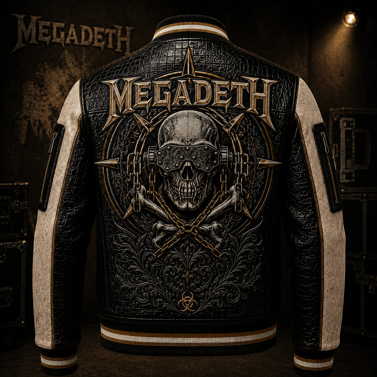 Premium MGD Leather Zipper Jacket PVNA