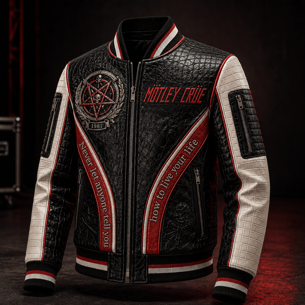 Premium MTLC Leather Zipper Jacket PVNA