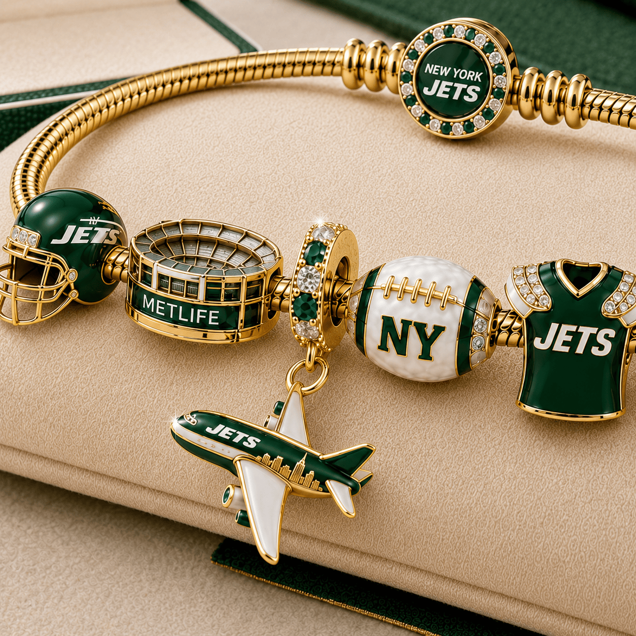 NYJ Gold Charm Bracelet Set TMH
