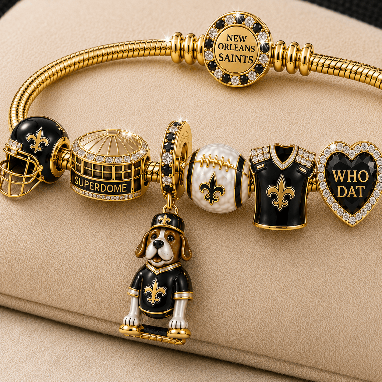 LARS Gold Charm Bracelet Set TMH