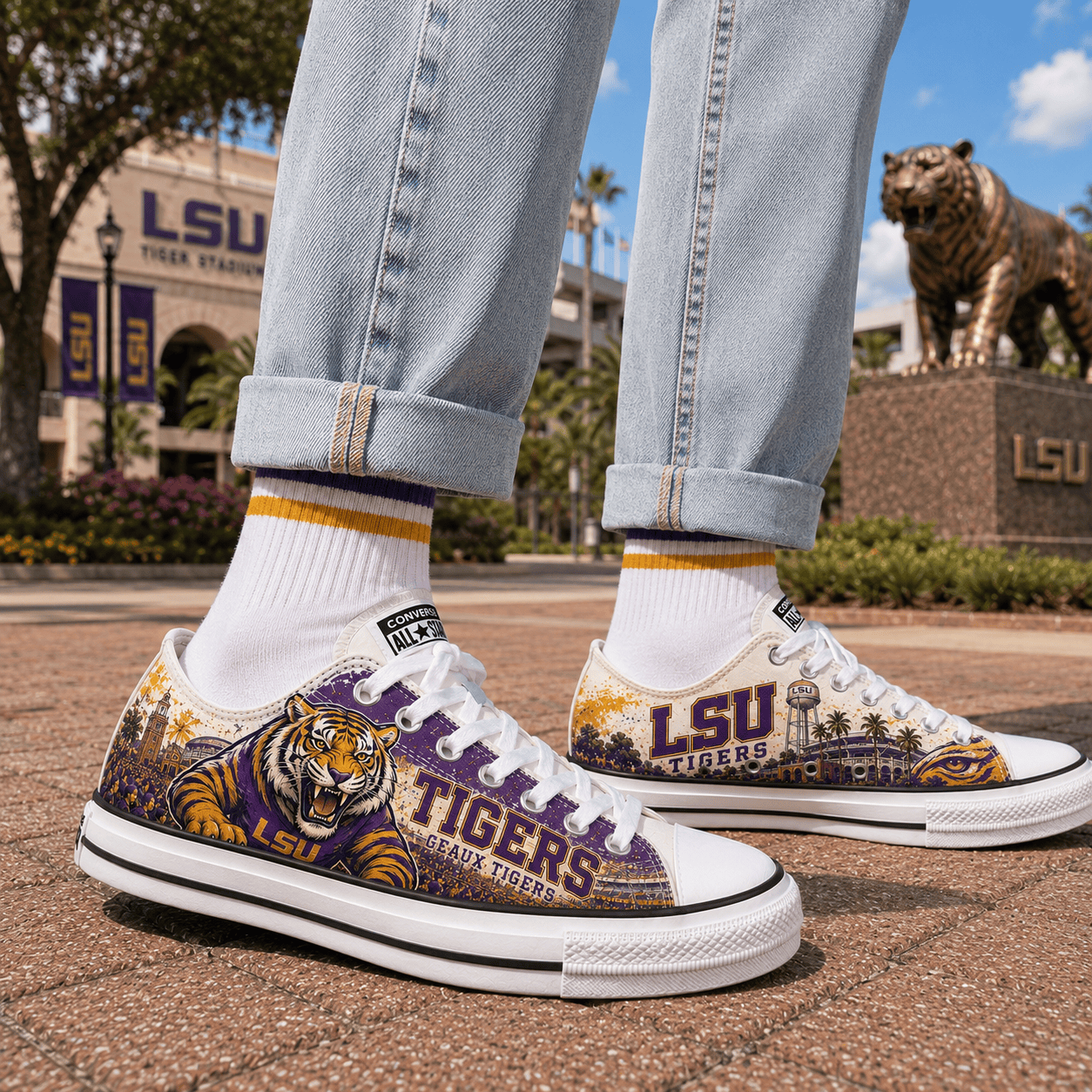 Premium LSU Loafer Shoes NHVH