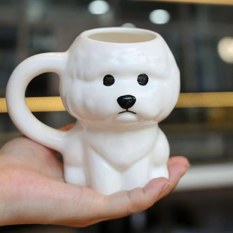 New 1PC Creative Cute Little Dog Cerc Mugs Office Water Drinking Cups Coffee Cups Birthday Gifts Couple Cups Home Daily Use